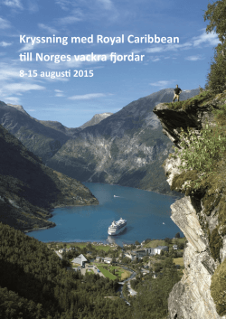 Kryssning med Royal Caribbean till Norges vackra fjordar