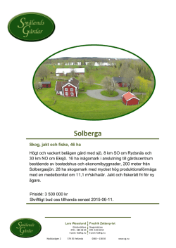 Solberga - SmålandsGårdar