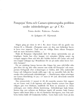 Pompejus` flotta och Caesars sjöstrategiska problem under inbördes