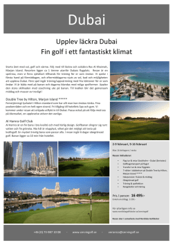 Dubai  - Cervin Golf