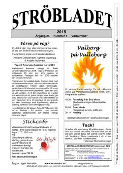 Ströbladet nr 1 2015 - Norra Strö fritidshem