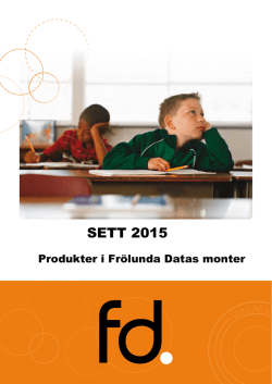 SETT 2015 - Frölunda Data
