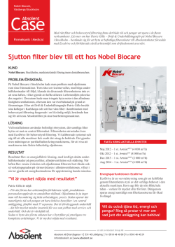 Sjutton filter blev till ett hos Nobel Biocare