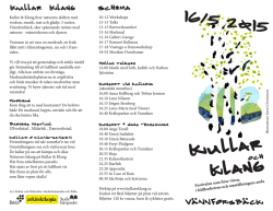 programblad - Kullar & Klang