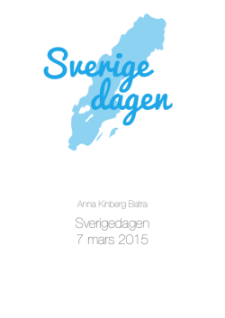 Sverigedagen 7 mars 2015