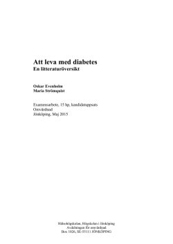 Att leva med diabetes: En litteraturöversikt