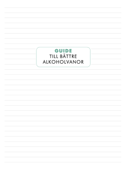 Guide till bättre alkoholvanor (självhjälpsmaterial)