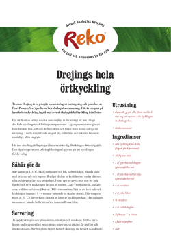 Recept Hel Reko-kyckling av Thomas Drejing