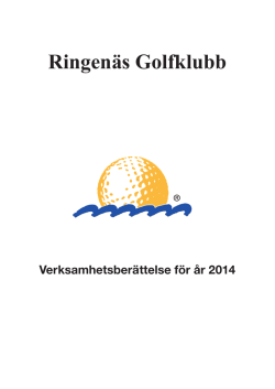 Bokslut 2014 - Ringenäs Golfklubb