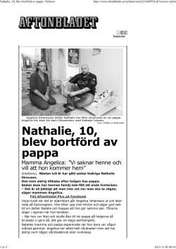 Nathalie, 10, blev bortförd av pappa | Nyheter