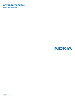 Nokia 108 Dual SIM Användarhandbok