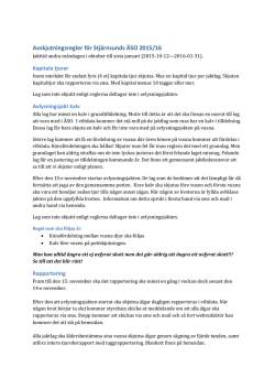 Avskjutningsregler för Stjärnsunds ÄSO 2015/16