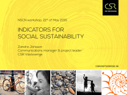 indicators for social sustainability_Zandra Jönsson