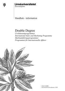 Double Degree - Linnéuniversitetet