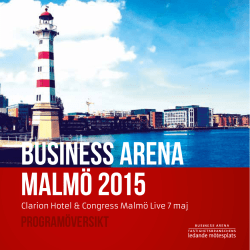 Se den första programöversikten för Business Arena Malmö