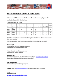 MITT NORDEN CUP 14 JUNI 2015