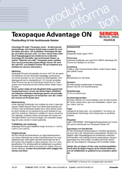 Produktblad Texopaque Advantage ON