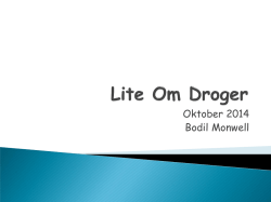 Droger - Diagnostikforum 2014