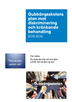 Gubbängsskolans plan mot diskriminering och kränkande