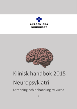 Klinisk handbok 2015 Neuropsykiatri