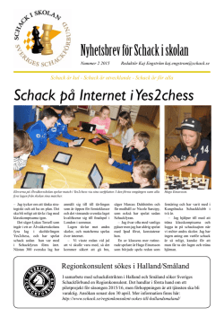 Nyhetsbrev 2/2015 - Sveriges Schackförbund