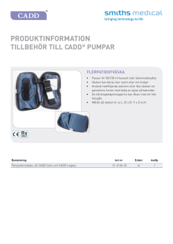 Väskor/förpackningar till CADD® pumpar