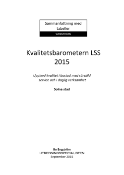 Webbrapport Kvalitetsbarometern LSS