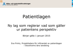 Patientlagen - Stockholms läns landsting
