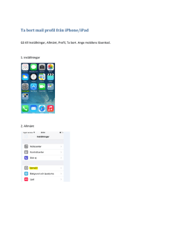 Ta bort mail profil från iPhone/iPad