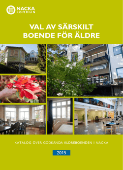 Val av särskilt boende för äldre