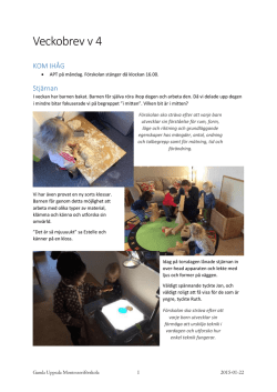 Veckobrev v 4 - Gamla Uppsala Montessori