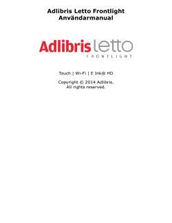Adlibris Letto Frontlight