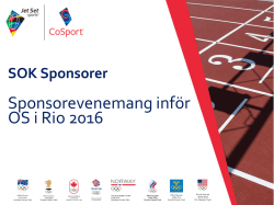 Jet Set Sport presentation om gästprogram i Rio