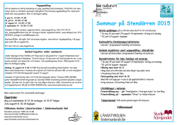 naturum Stendörrens sommarprogram för 2015!