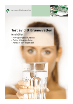Test av ditt Brunnsvatten