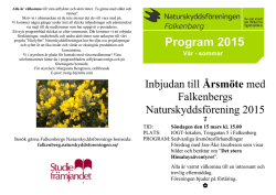Program 2015 - Naturskyddsföreningen i Falkenberg