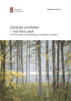 Ostörda områden - Var finns de?