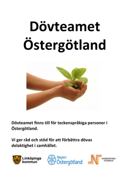 Dövteamet finns till för teckenspråkiga personer i Östergötland. Vi