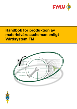 Handbok för produktion av materielvårdsscheman enligt Vårdsystem