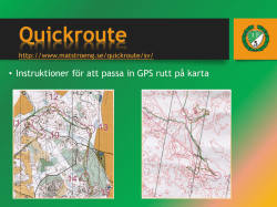 Instruktioner för hur du publicerar en karta med GPS rutt finns här.