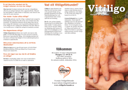 Vitiligo - Svenska Vitiligoförbundet