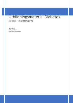 Diabetes - insulindelegering