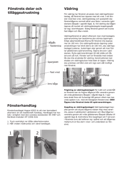 Skötselanvisning Inåtgående kopplat fönster (karmdjup 130/170/210