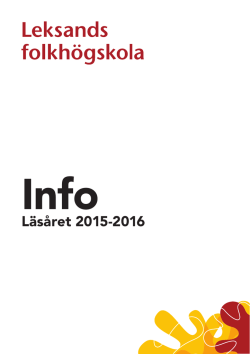 Läsåret 2015-2016 - Leksands Folkhögskola