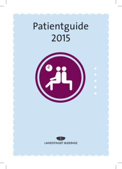 Patientguide 2015 - Landstinget Blekinge