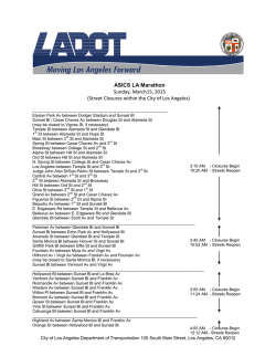 Street Closures within the City of Los Angeles