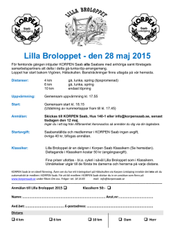 Lilla Broloppet - den 28 maj 2015