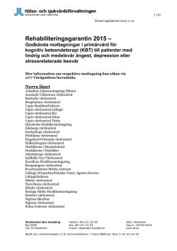 Rehabiliteringsgarantin 2015 –