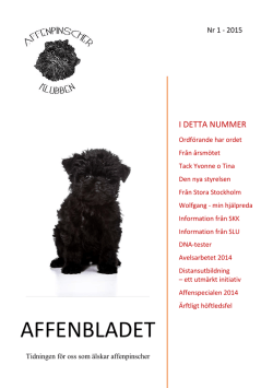 Affenbladet 1 2015 - Affenpinscherklubben