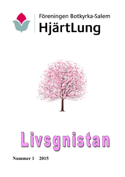 Livsgnistan NR1-2015  - Hjärt